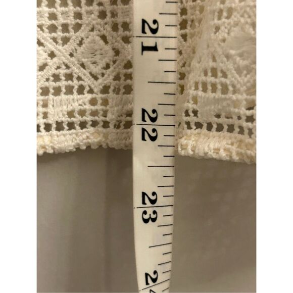 Joie multi media crochet lace silk blouse size L boho - Picture 6 of 6